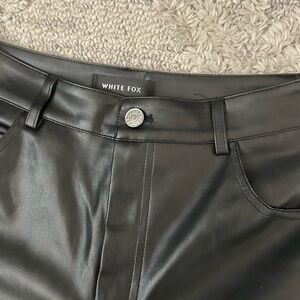 White Fox Boutique Black Leather Trousers